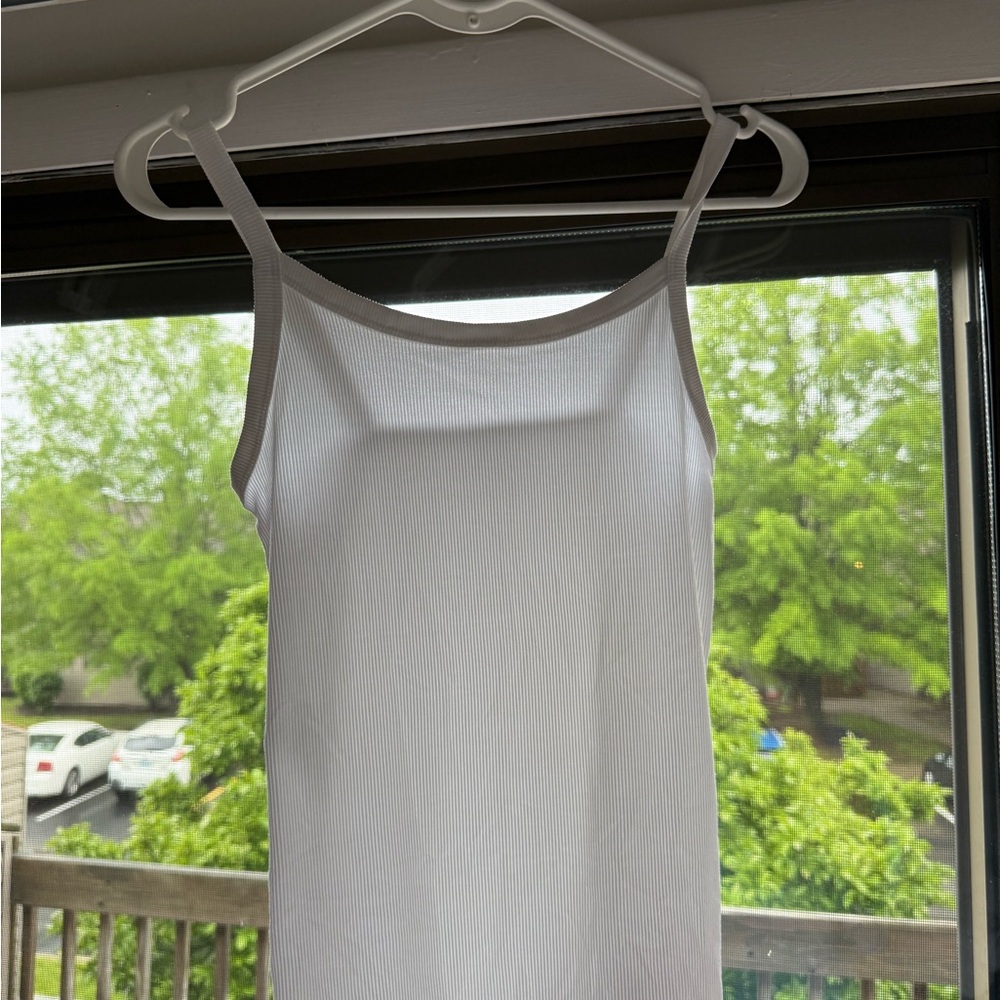 No Boundaries White Fitted Sleeveless Camisole